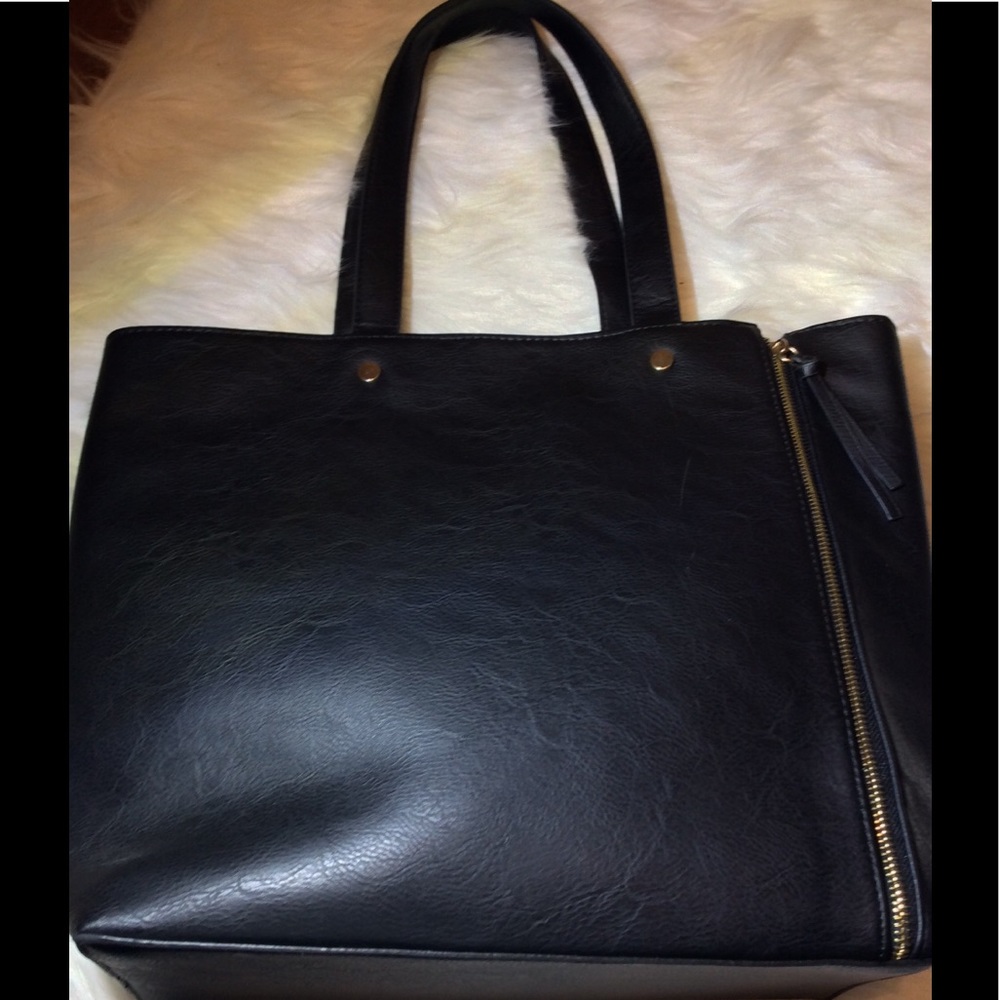 Neiman Marcus vegan leather black bag